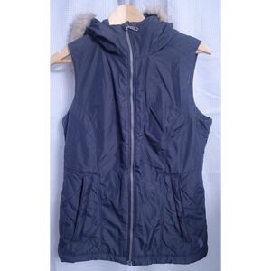 Mountain Hardware Black Vest Faux Fur Women's size MEDIUM